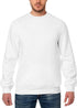 Aamera Mens Plain Pullover Sweatshirt White - Aamera Fashion