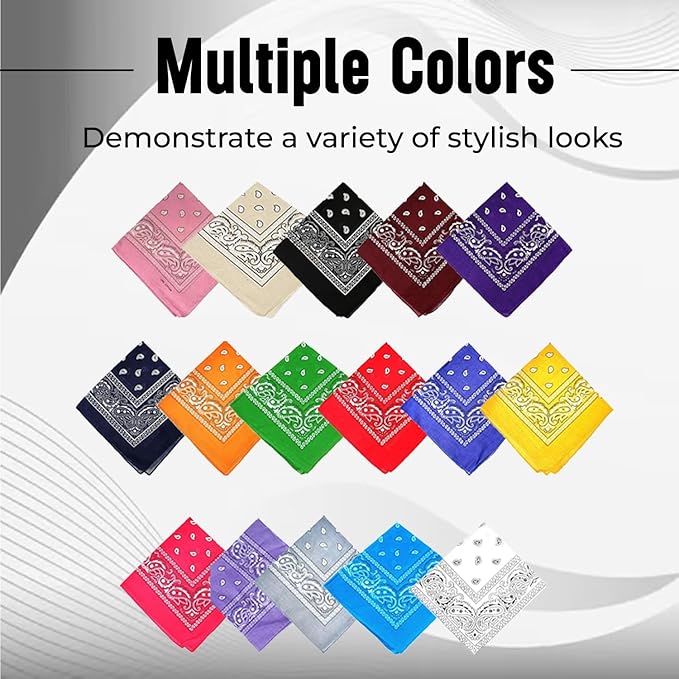 Brown Paisley Cotton Bandana - Aamera Fashion