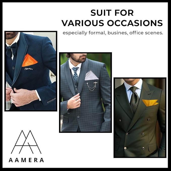 Orange folding of pocket square - Aamera Fashion