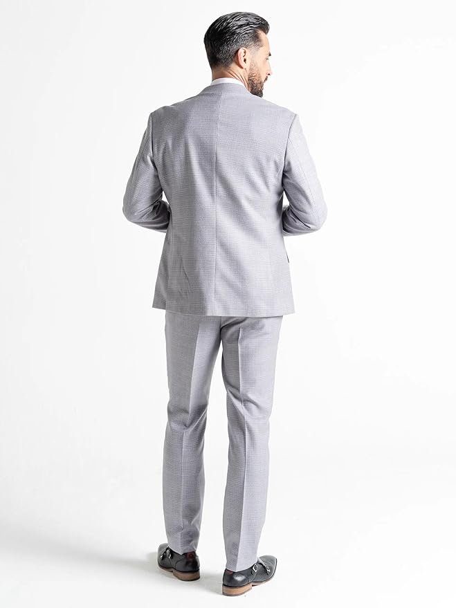 Light Grey Three Piece Suit – Tailored Fit Blazer, Waistcoat, and Trousers – Elegant Formalwear for Weddings and Special Occasions - The Tie Company