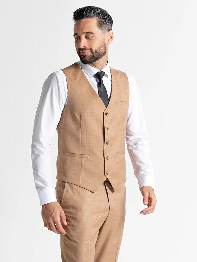 Buy Henry Mens Sand Cream Slim Fit Three Piece Suit - Weddings & Formal, Office Events Suit Order suit Online - - The Tie Company