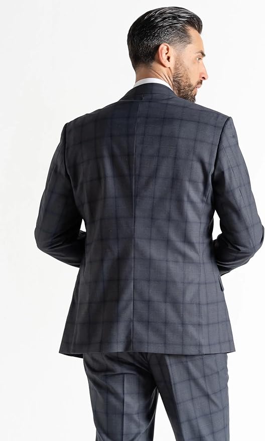 Buy Mens Kensington Dark Grey Tailored Fit Wool Three Peace Suit – Formal Events, Business Meetings, and Weddings Suit Order Suit Online - The Tie Company