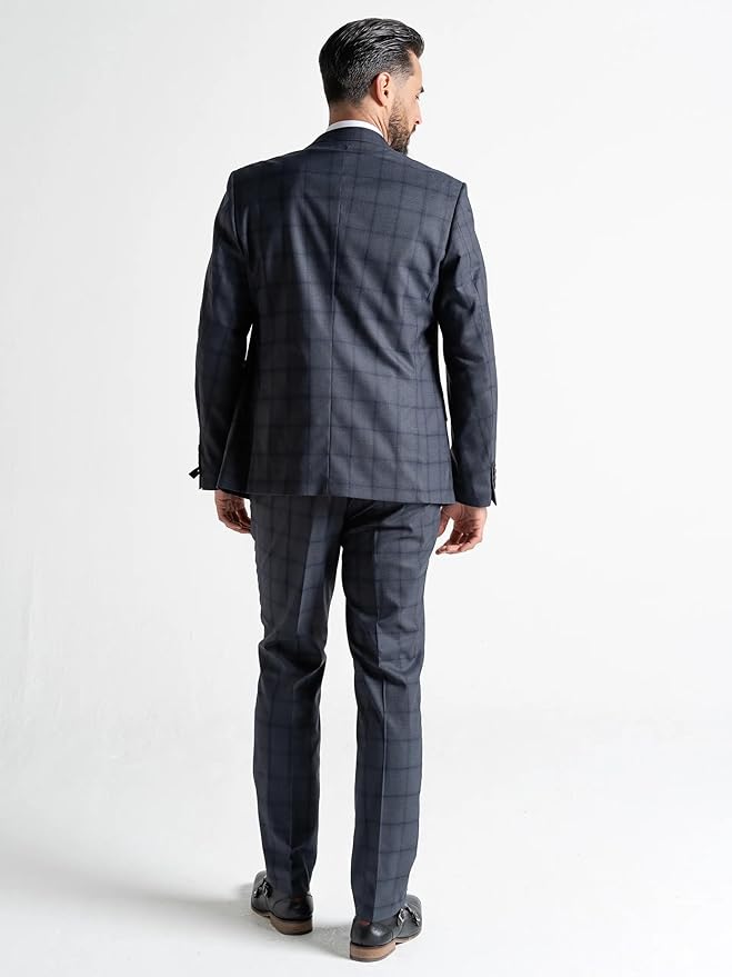 Buy Mens Kensington Dark Grey Tailored Fit Wool Three Peace Suit – Formal Events, Business Meetings, and Weddings Suit Order Suit Online - The Tie Company