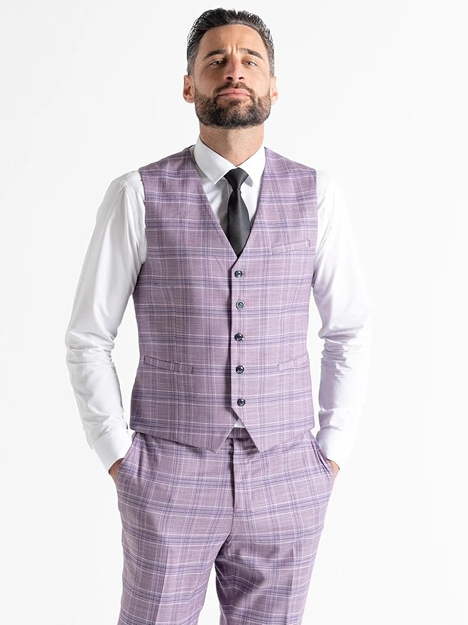 Buy Mens Kensington Lilac Tailored Fit Three Peace Suit – Weddings, Business, and Formal Occasions Suit Order Suit Online - The Tie Company