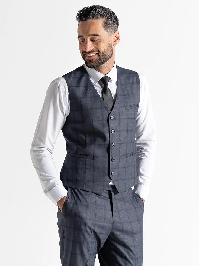 Buy Mens Kensington Dark Grey Tailored Fit Wool Three Peace Suit – Formal Events, Business Meetings, and Weddings Suit Order Suit Online - The Tie Company