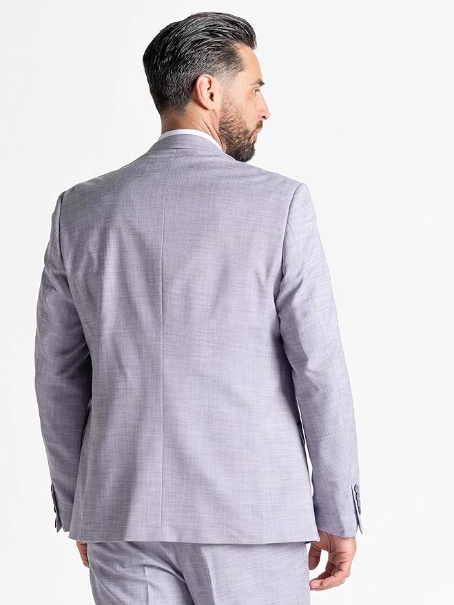 Lilac Three Piece Suit - Slim Fit Blazer, Trousers & Waistcoat, Notch Lapel, Complimentary Pocket Square, Perfect for Weddings & Formal Events - Henry - The Tie Company