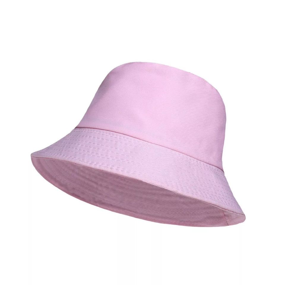 Baby Pink Bucket Hat in Cotton - Summer Hat for Men & Women - Aamera Fashion