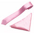 Baby Pink tie and pocket square set - Aamera Fashion