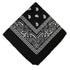 Black Paisley Polyester Bandana - Aamera Fashion