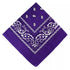 Dark Purple Paisley Polyester Bandana - Aamera Fashion