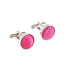 Hot Pink Luxury Fabric cufflinks for men - Aamera Fashion