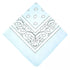 Light Blue Paisley Polyester Bandana - Aamera Fashion