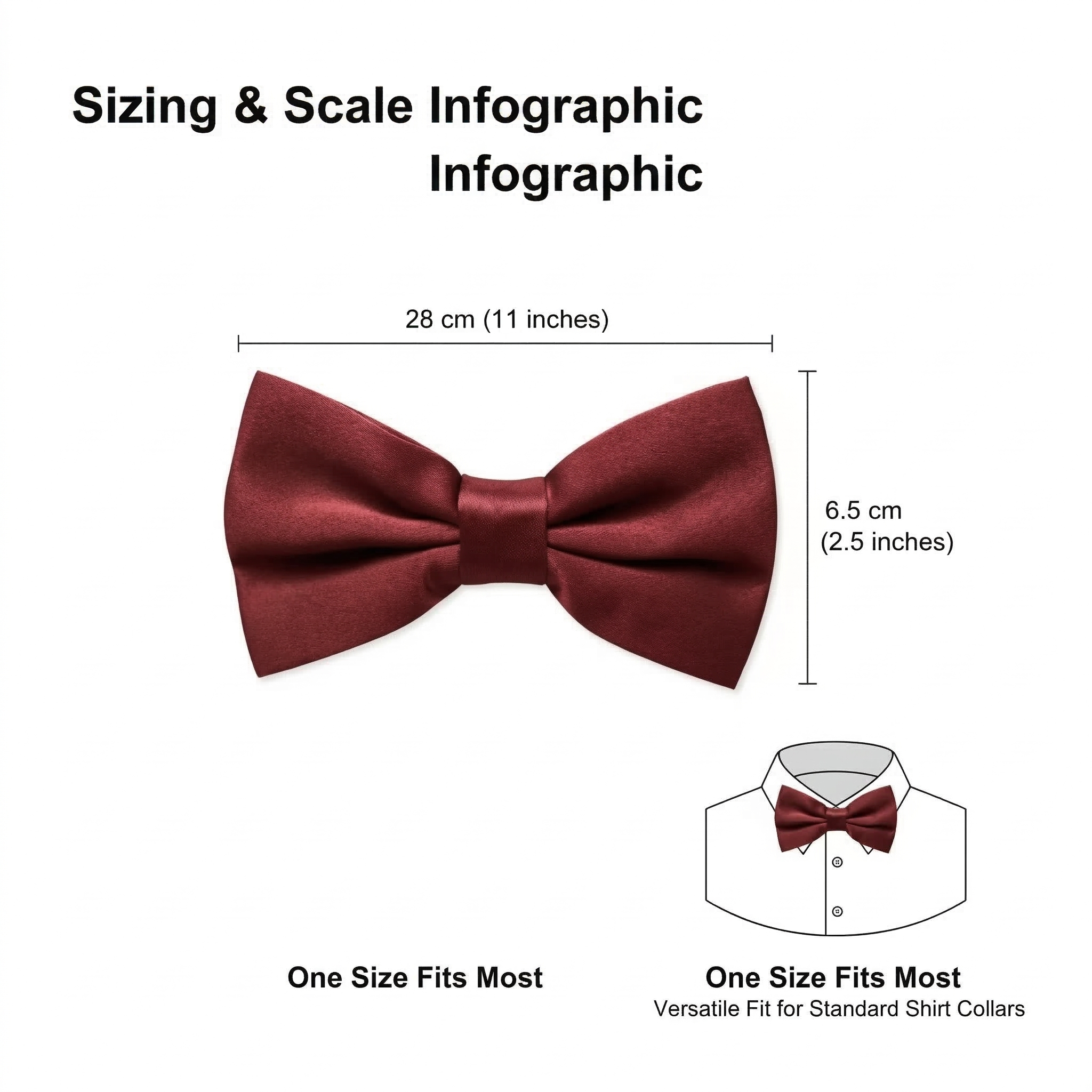 Maroon Bow Tie for Men
