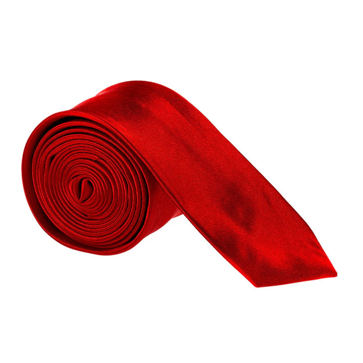 Maroon Skinny Slim Tie - Aamera Fashion