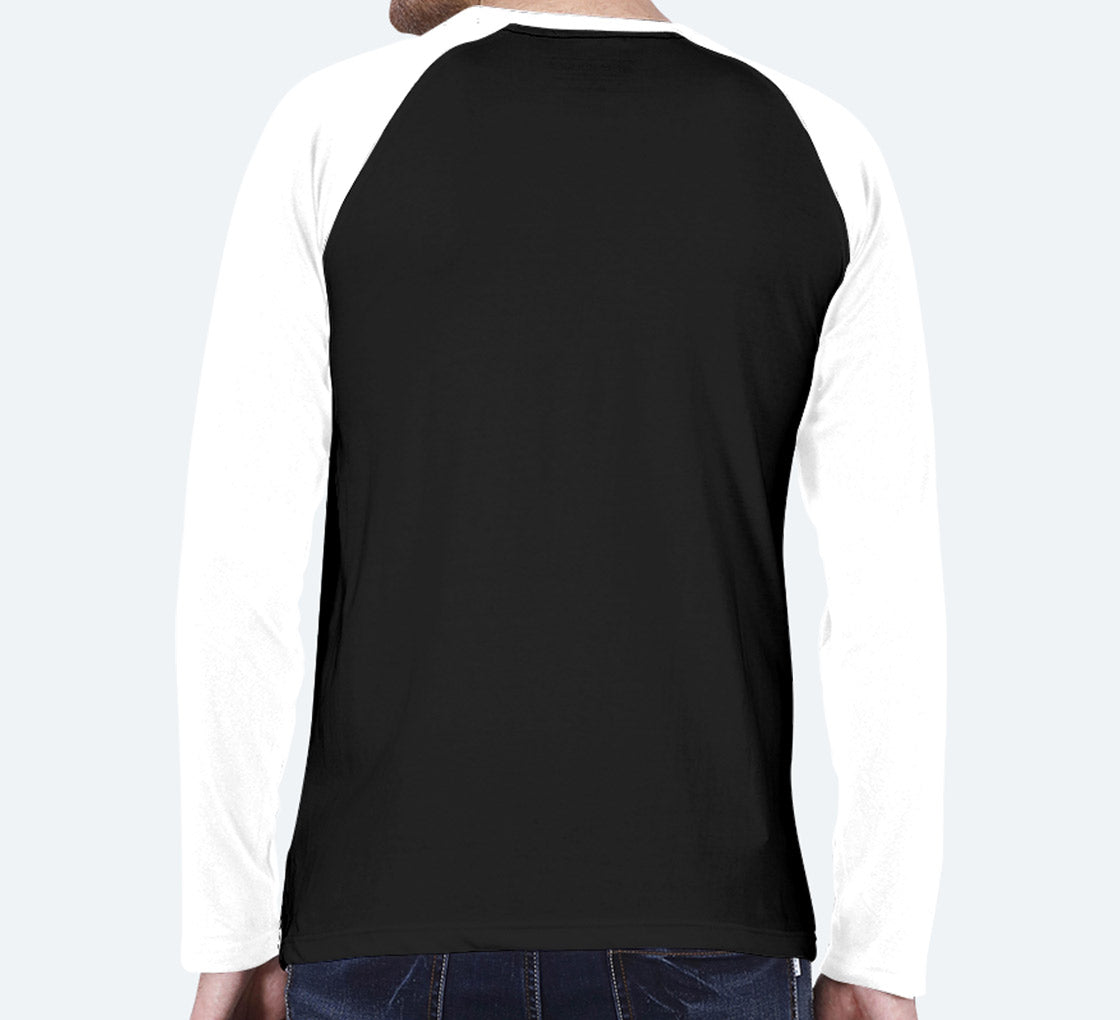 Customized Men’s Raglan T-Shirt – Black | Casual Comfort with a Custom Edge
