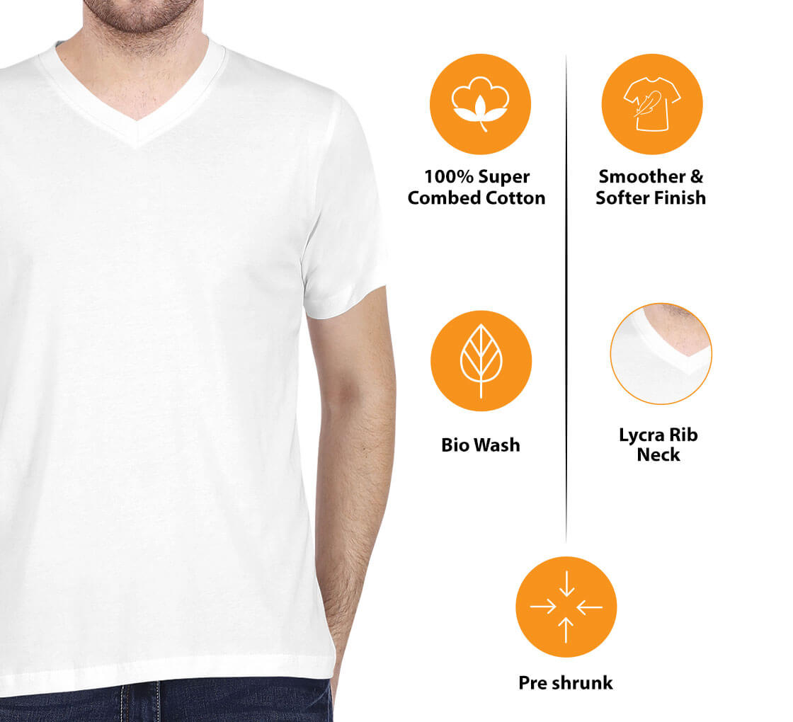 Customized Men’s V-Neck T-Shirt | Soft, Stylish & Custom Comfort