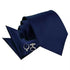 Navy Blue Tie, Pocket Square and cufflinks sets - Aamera Fashion