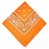 Orange Paisley Polyester Bandana - Aamera Fashion