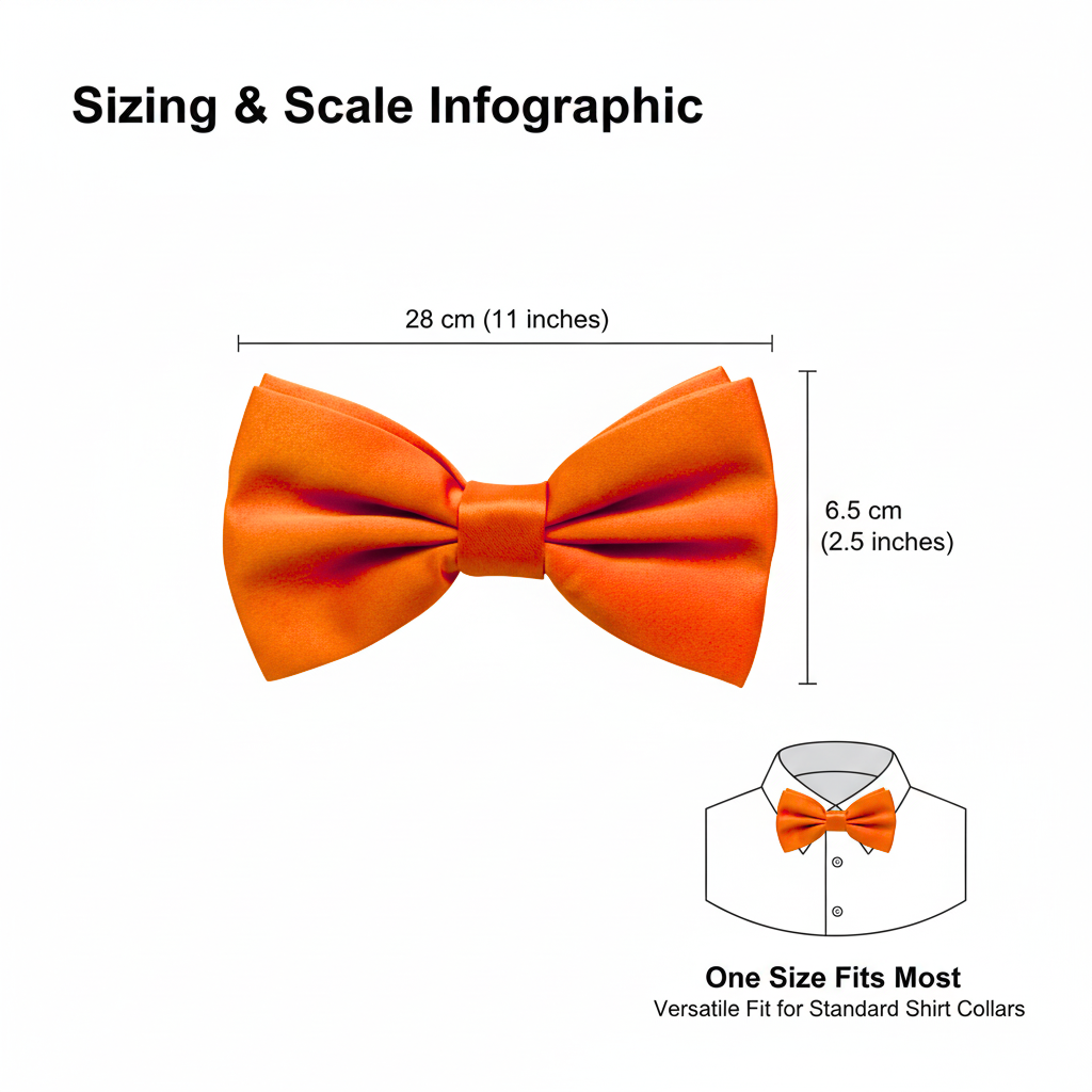 Orange Bow Tie for Men