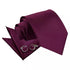 Plum Tie, Pocket Square and cufflinks sets - Aamera Fashion