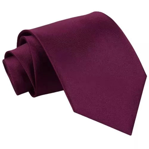 Plum Skinny Slim Tie - Aamera Fashion