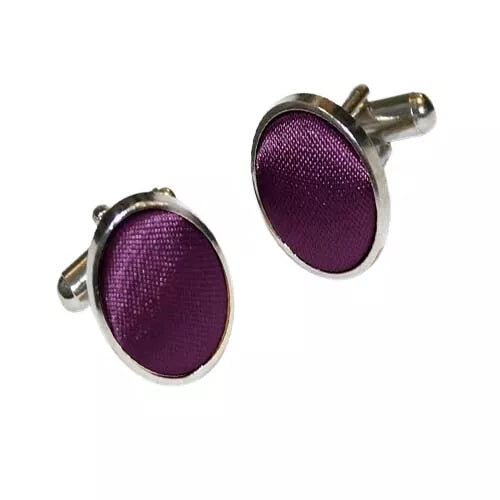Plum Luxury Fabric cufflinks for men - Aamera Fashion