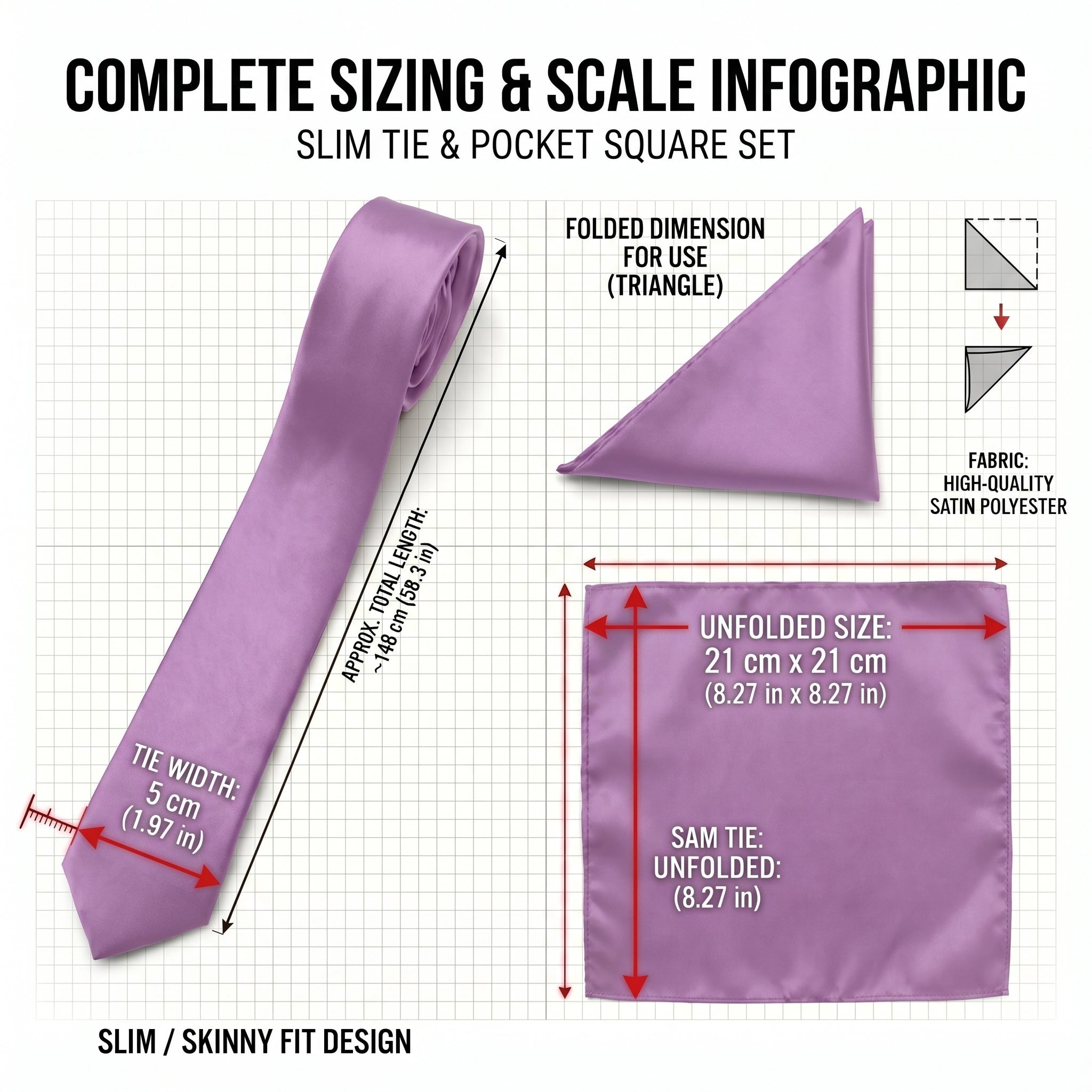 Purple folding of pocket square