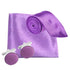 Purple Tie, Pocket Square and cufflinks sets - Aamera Fashion