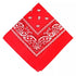 Red Paisley Polyester Bandana - Aamera Fashion
