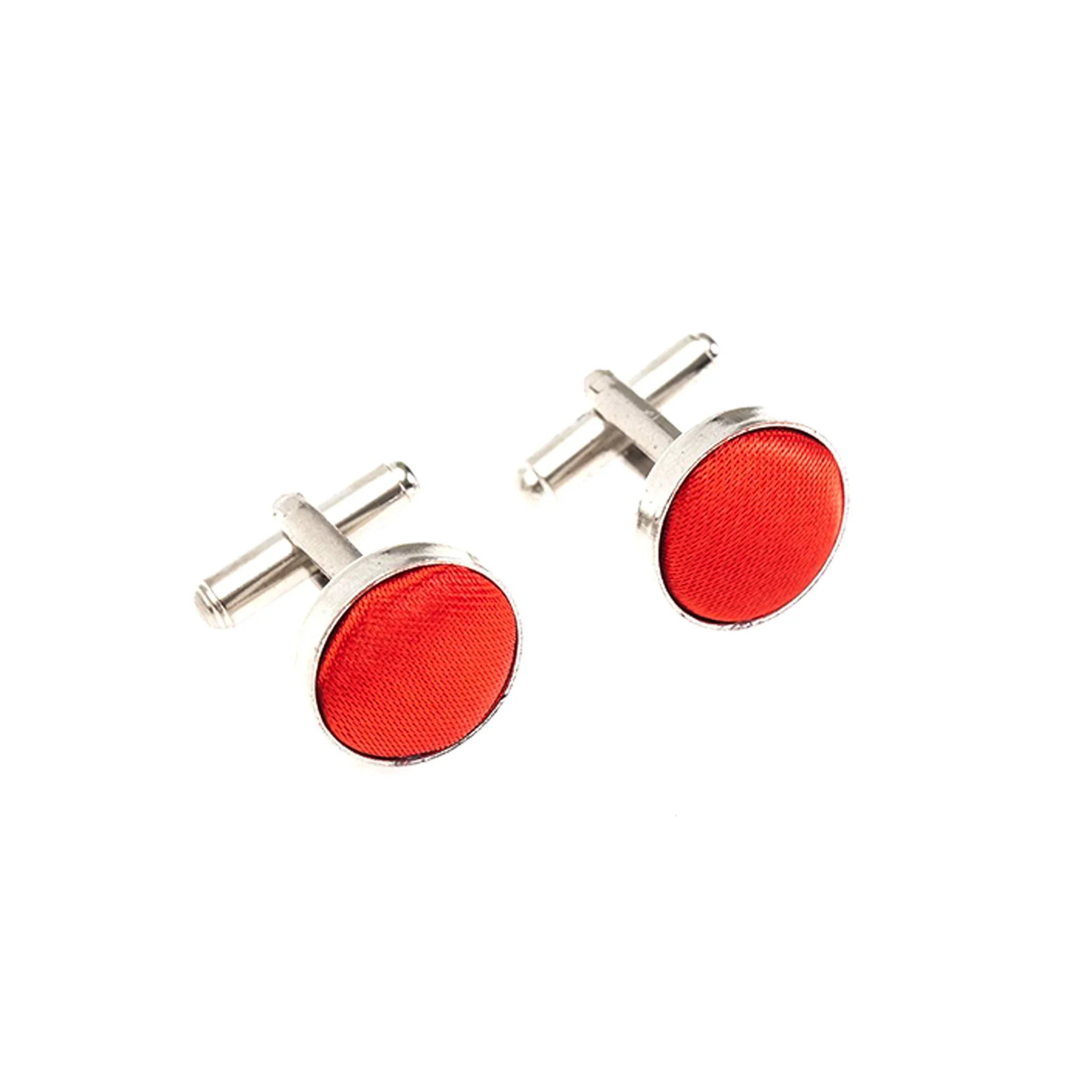 Red Luxury Fabric cufflinks for men - Aamera Fashion