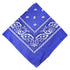 Royal Blue Paisley Polyester Bandana - Aamera Fashion