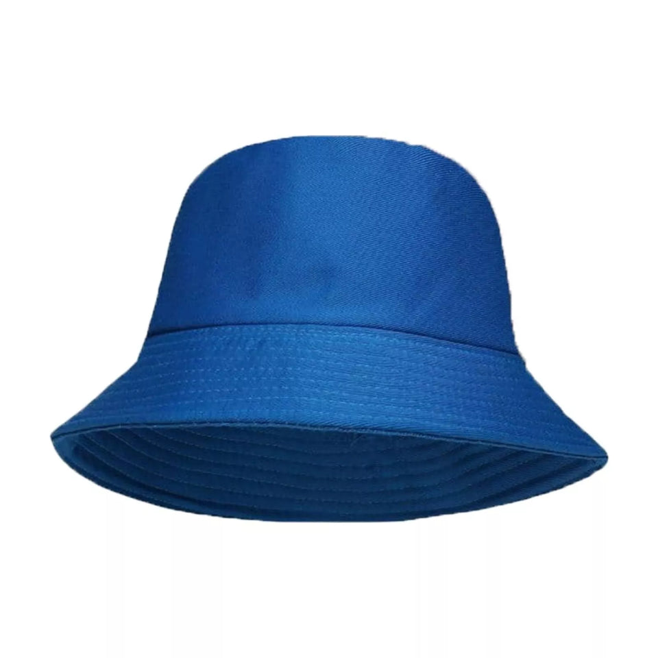 Royal Blue Bucket Hat in Cotton - Summer Hat for Men & Women - Aamera Fashion