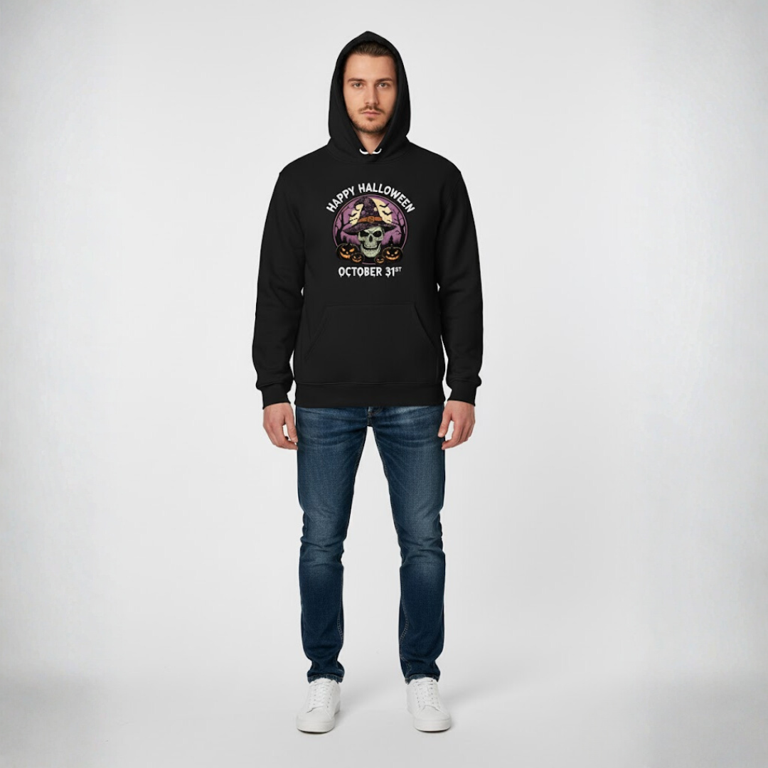Aamera Mens Printed Hoodies Sweatshirt Black