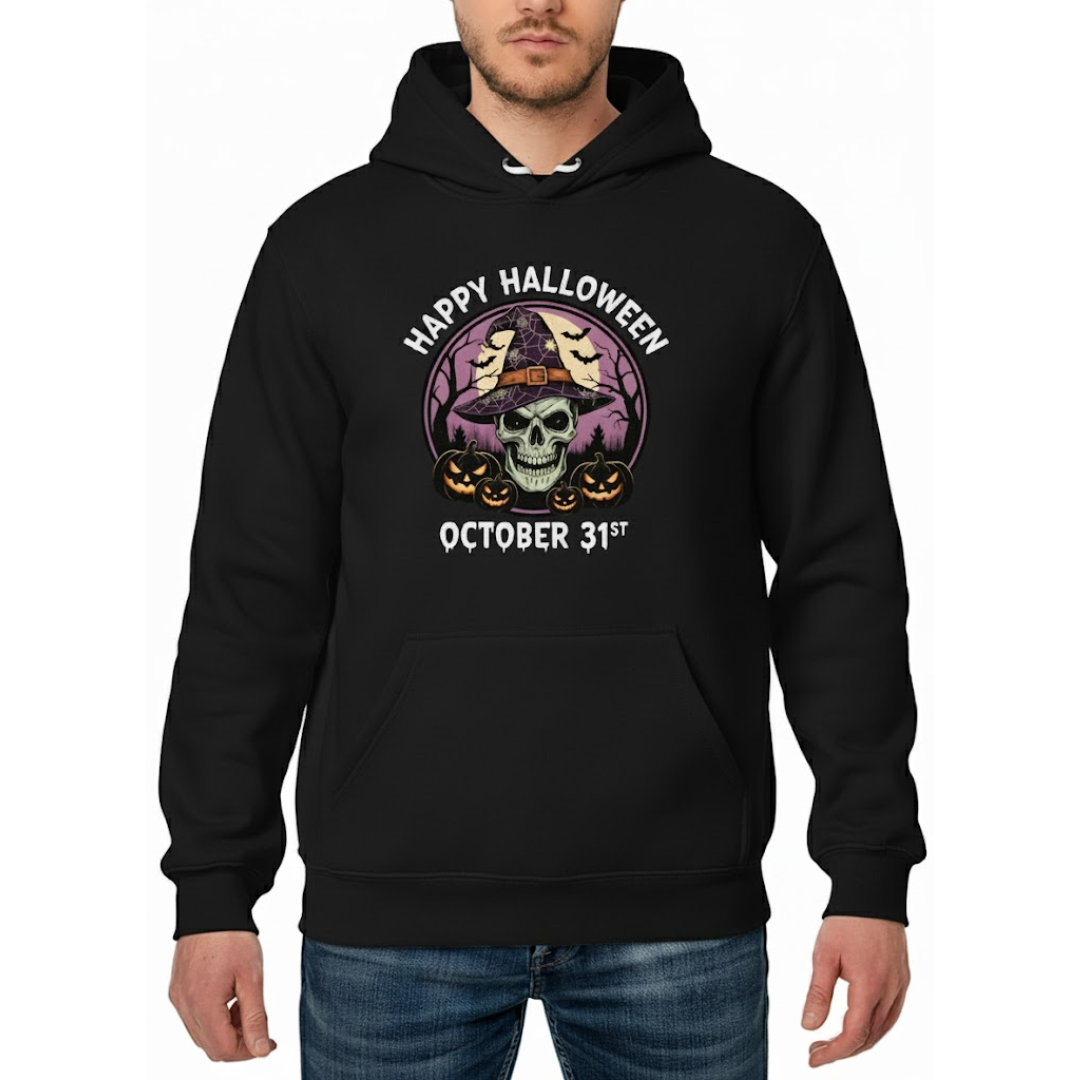 Aamera Mens Printed Hoodies Sweatshirt Black