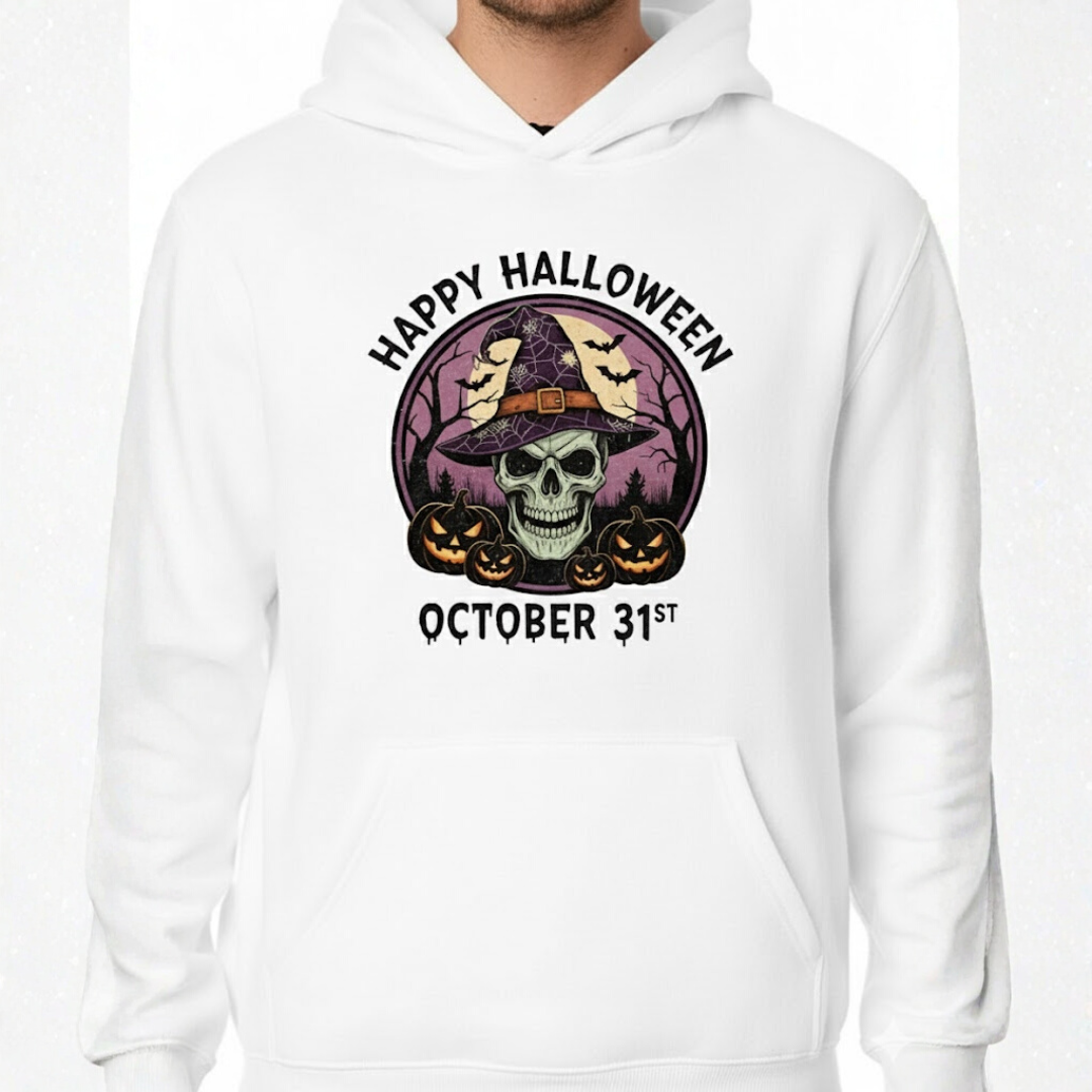 Aamera Mens Printed Hoodies Sweatshirt White