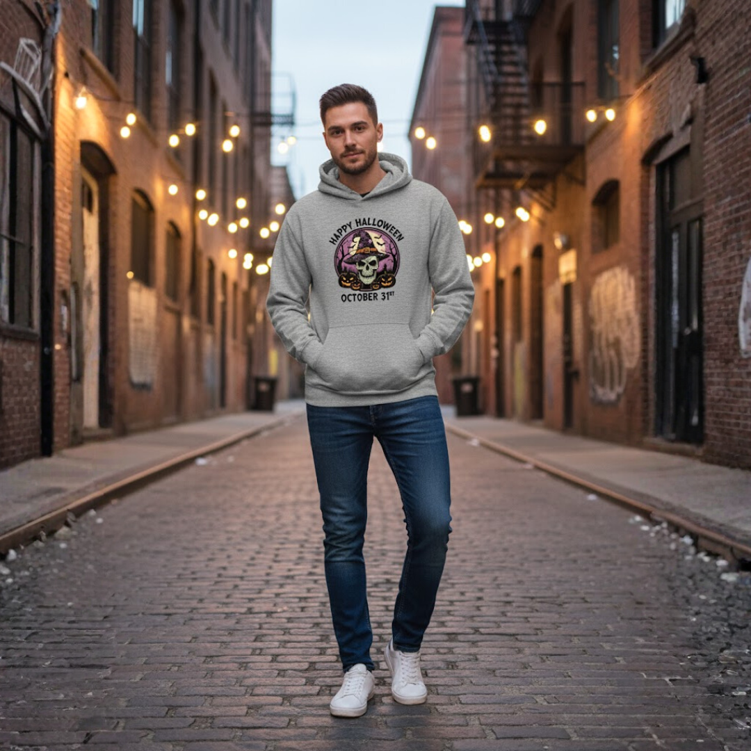 Aamera Mens Printed Hoodies Sweatshirt Gray