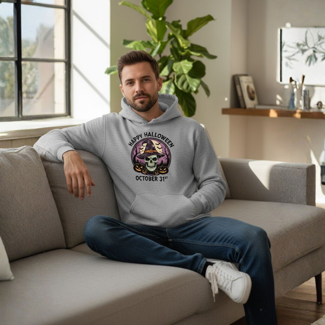 Mens Printed Hoodies Sweatshirt Gray