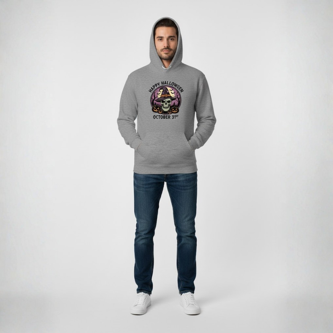 Mens Printed Hoodies Sweatshirt Gray