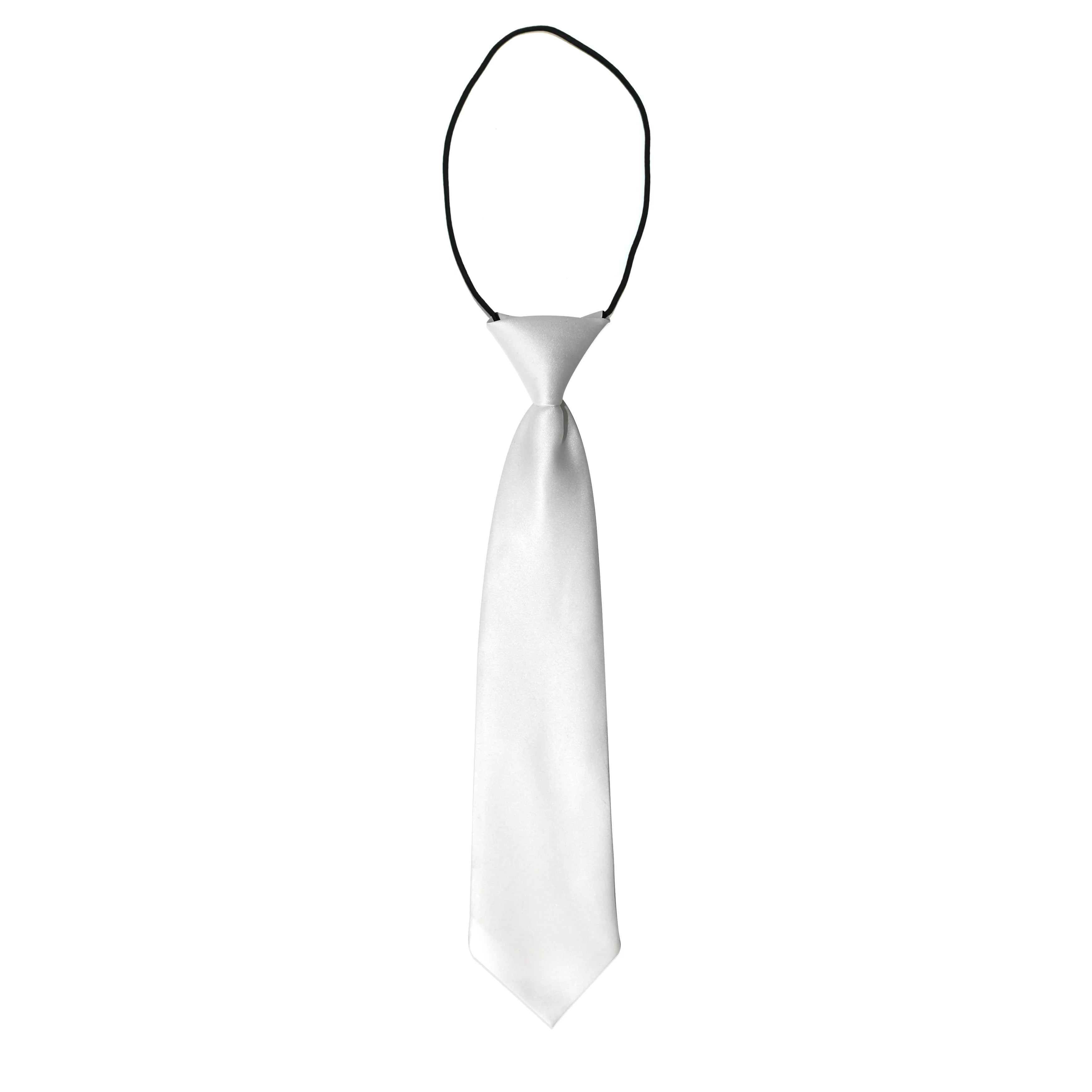 White silk boys ties - Aamera Fashion