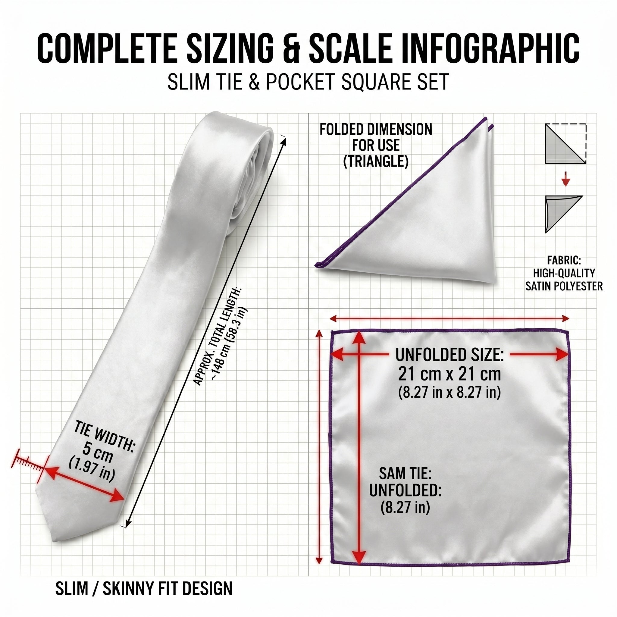 White folding of pocket square