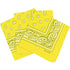 Yellow Paisley Cotton Bandana in 3 Pack - Aamera Fashion