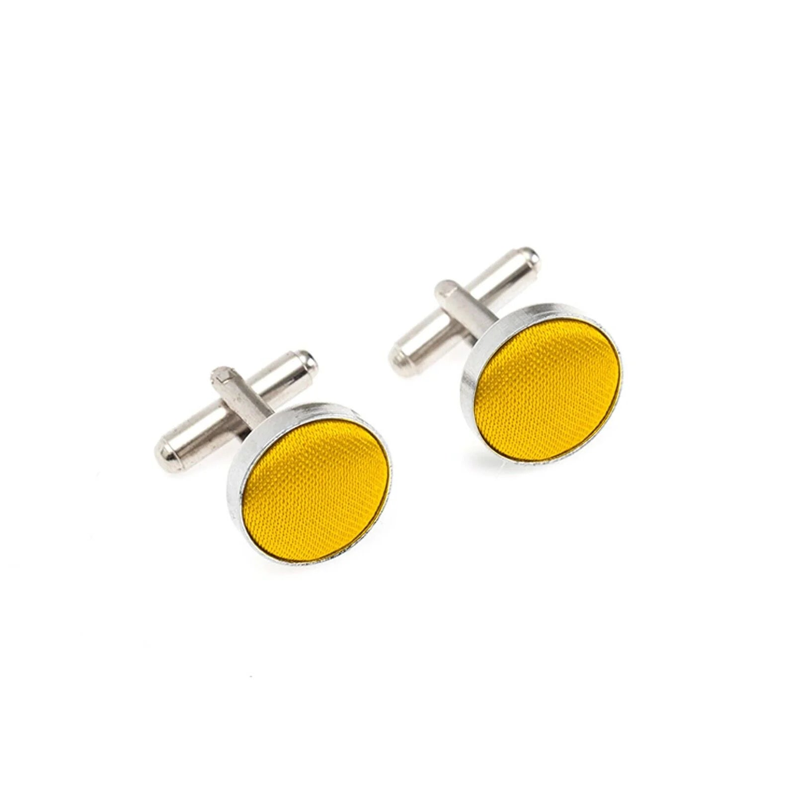 Yellow Luxury Fabric cufflinks for men - Aamera Fashion