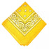 Yellow Paisley Polyester Bandana - Aamera Fashion