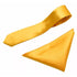 Yellow tie and pocket square set - Aamera Fashion