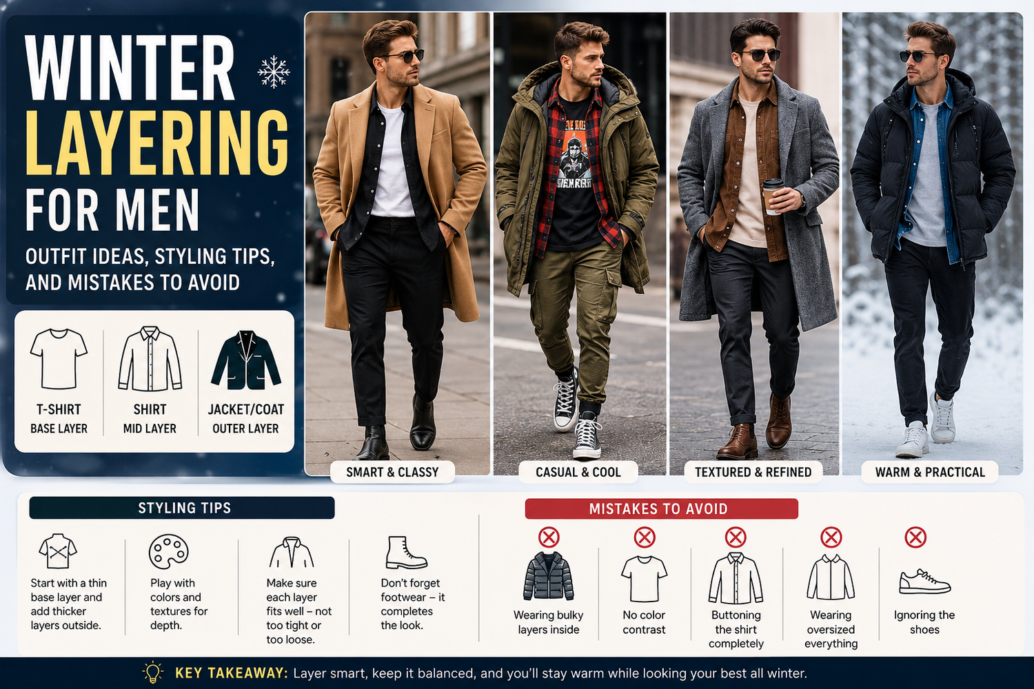 Winter Layering for Men: Outfit Ideas, Styling Tips, and Mistakes to Avoid