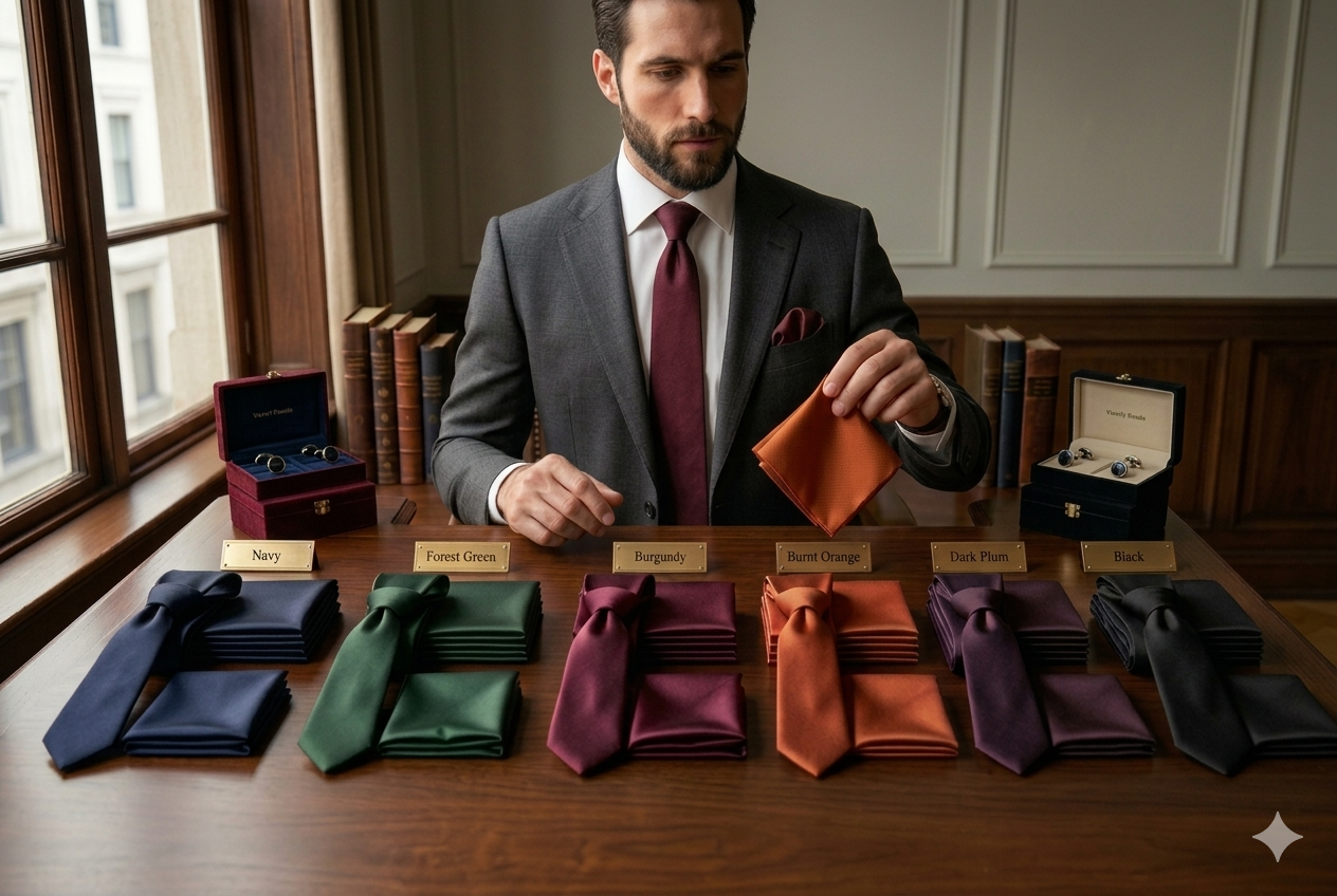 Tie and Pocket Square Sets — and How to Wear One Right for a Wedding