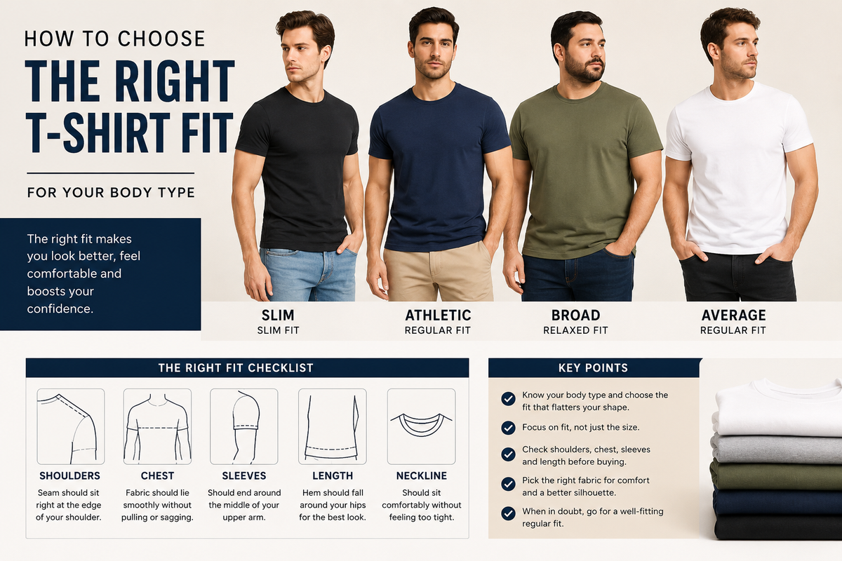 How to Choose the Right T-Shirt Fit for Your Body Type