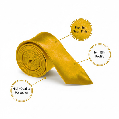 Yellow Skinny Slim Tie