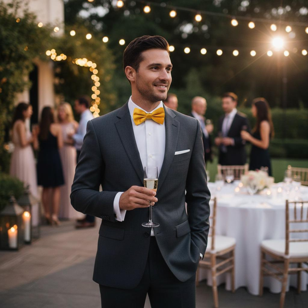 Yellow Bow Tie for Men