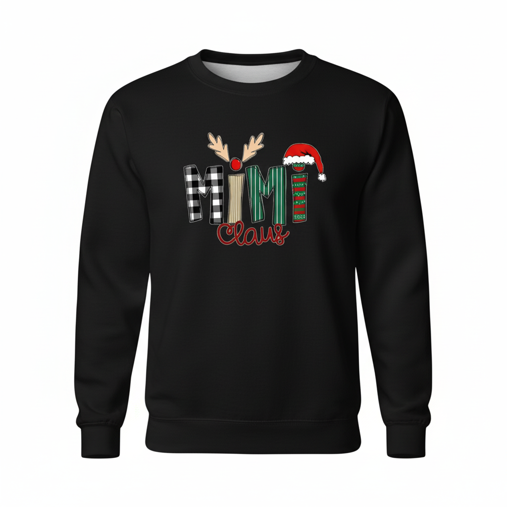 Mimi Claus” Sweatshirt – Cute Grandparent Christmas Design Holiday Festive Jumper
